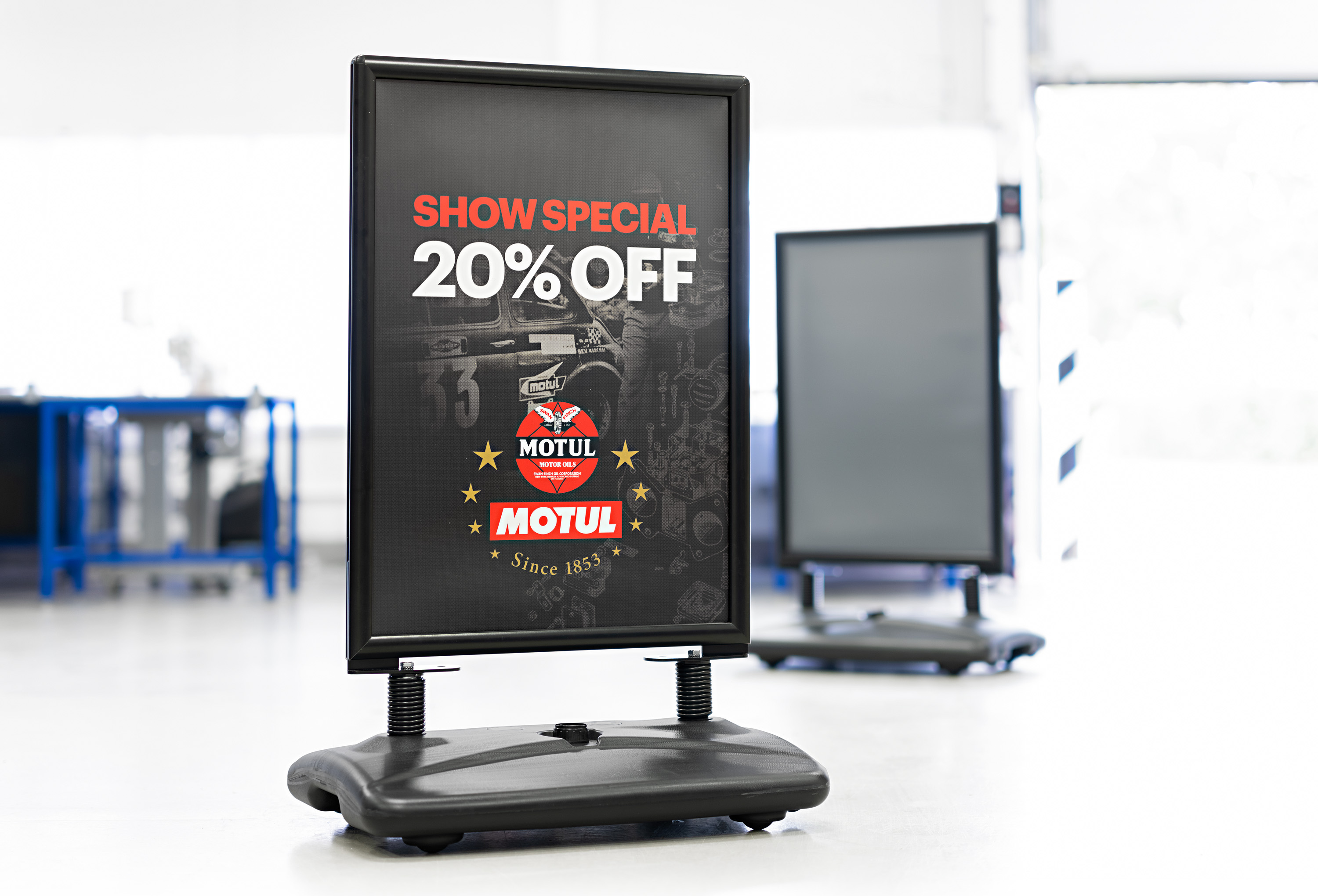 Black WINDSTORM® PRO Outdoor Pavement Sign Board