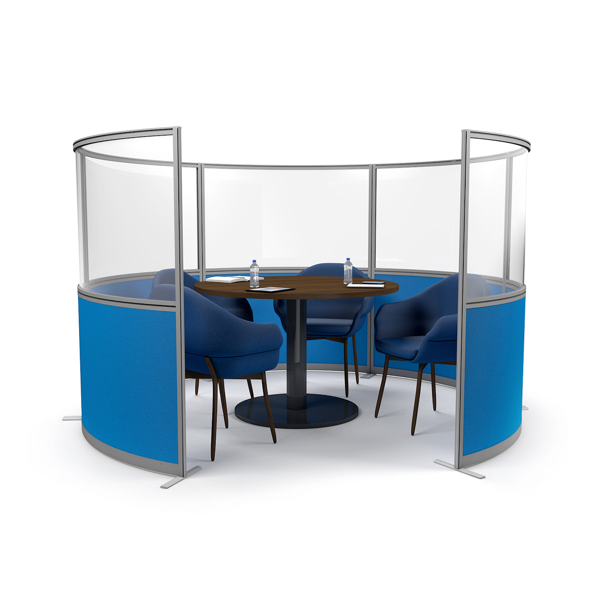 FRONTIER® Curved Free Standing Part-Glazed Office Partitions